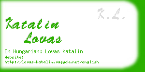 katalin lovas business card
